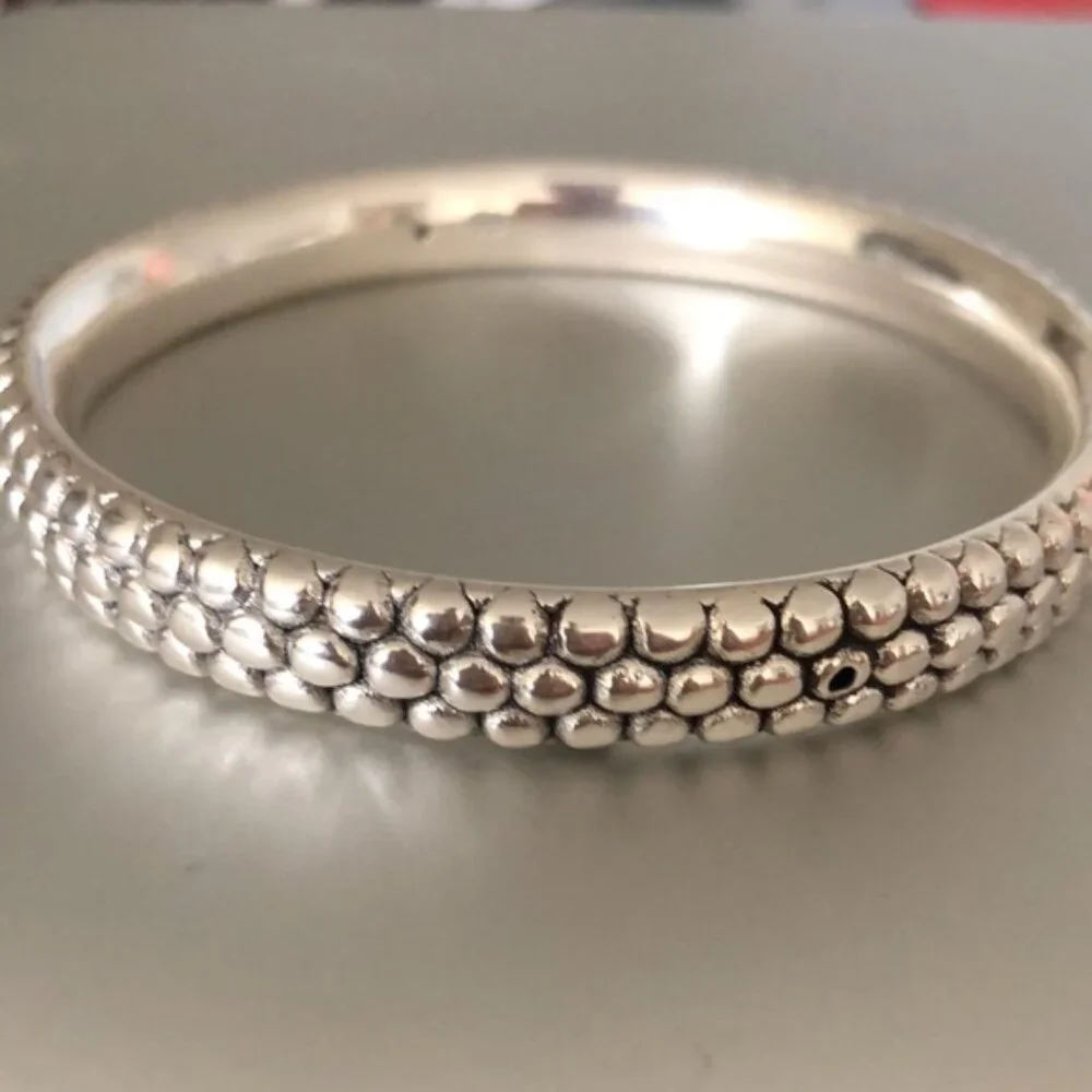 Sterling Silver 925 Popcorn Bangle Electoform Bracelet
